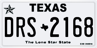 TX license plate DRS2168