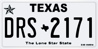 TX license plate DRS2171