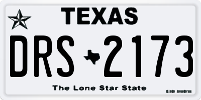 TX license plate DRS2173