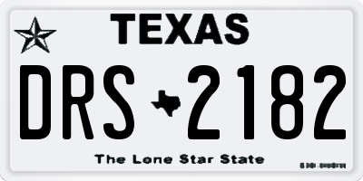 TX license plate DRS2182
