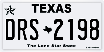 TX license plate DRS2198