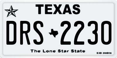 TX license plate DRS2230