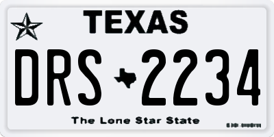 TX license plate DRS2234