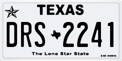TX license plate DRS2241