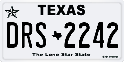 TX license plate DRS2242