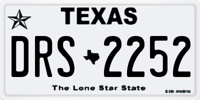 TX license plate DRS2252