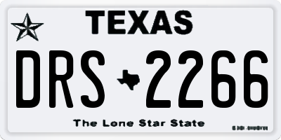 TX license plate DRS2266