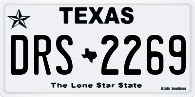 TX license plate DRS2269