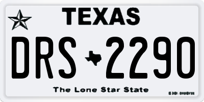 TX license plate DRS2290