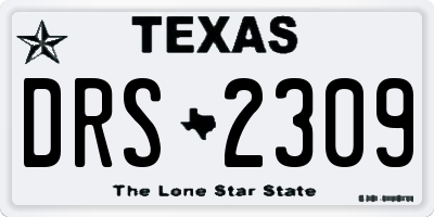 TX license plate DRS2309