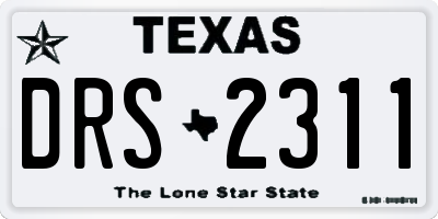 TX license plate DRS2311
