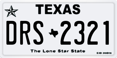 TX license plate DRS2321