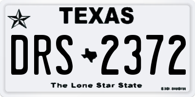 TX license plate DRS2372
