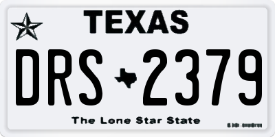 TX license plate DRS2379