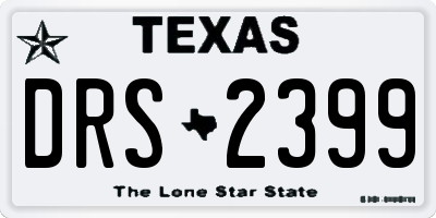 TX license plate DRS2399