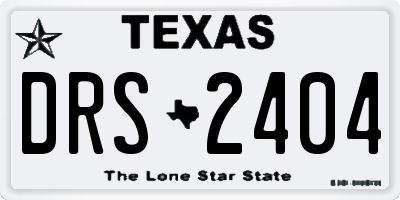 TX license plate DRS2404