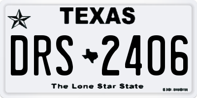 TX license plate DRS2406