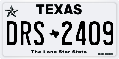 TX license plate DRS2409