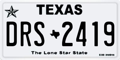 TX license plate DRS2419