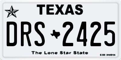 TX license plate DRS2425