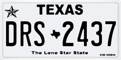 TX license plate DRS2437