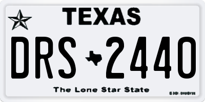 TX license plate DRS2440