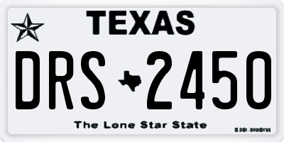 TX license plate DRS2450
