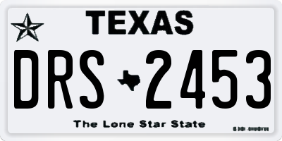 TX license plate DRS2453