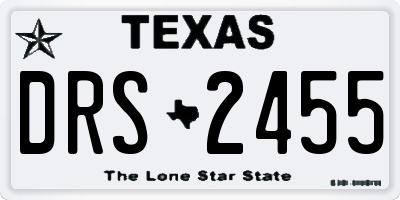 TX license plate DRS2455