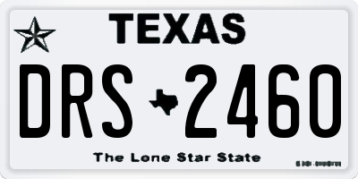 TX license plate DRS2460