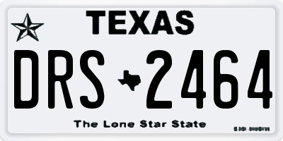 TX license plate DRS2464