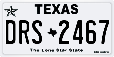 TX license plate DRS2467