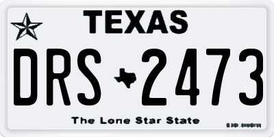 TX license plate DRS2473