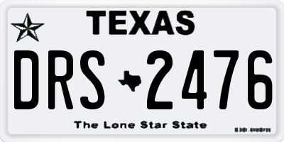 TX license plate DRS2476