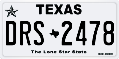 TX license plate DRS2478