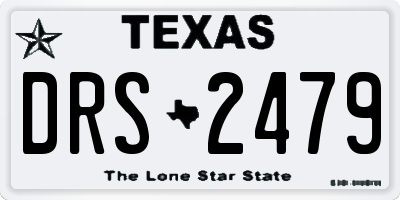 TX license plate DRS2479