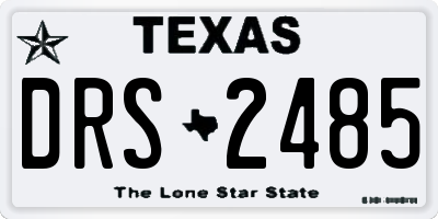 TX license plate DRS2485