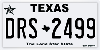 TX license plate DRS2499