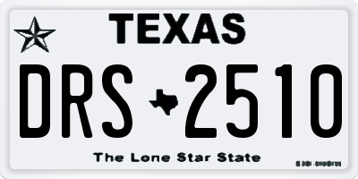 TX license plate DRS2510