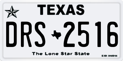 TX license plate DRS2516