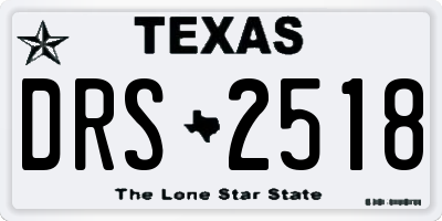 TX license plate DRS2518