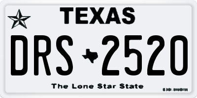 TX license plate DRS2520