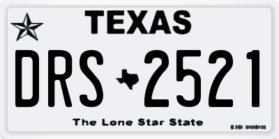 TX license plate DRS2521