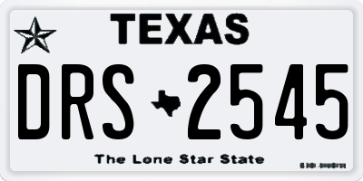 TX license plate DRS2545
