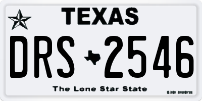 TX license plate DRS2546
