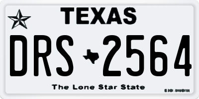 TX license plate DRS2564
