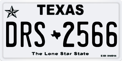 TX license plate DRS2566