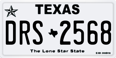 TX license plate DRS2568