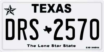TX license plate DRS2570