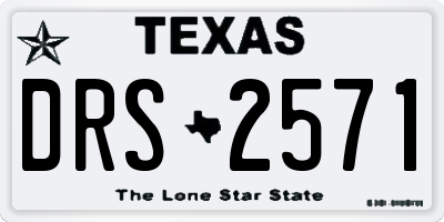 TX license plate DRS2571